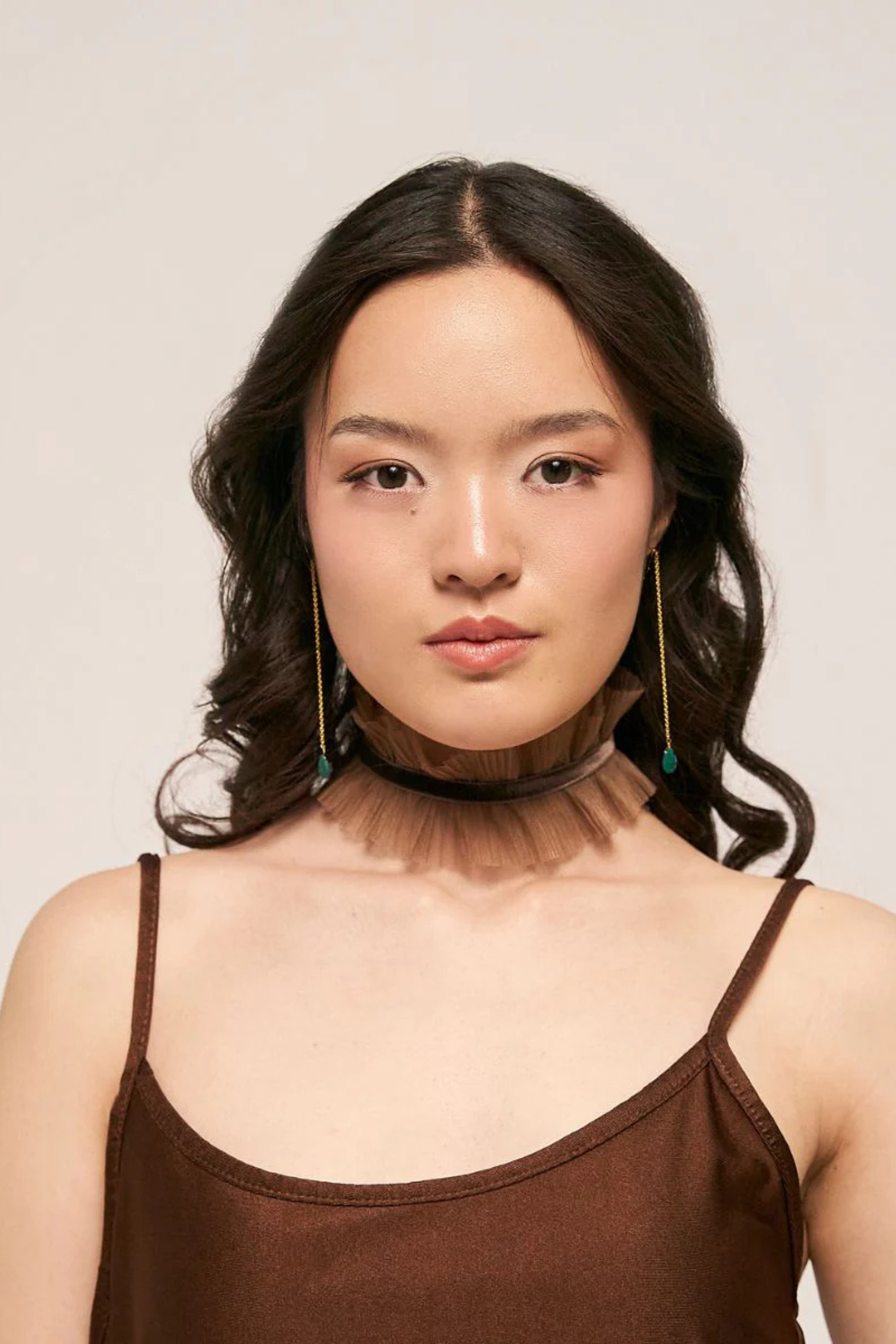 CHOKER TRIZTRIZ EUGENIA MARRÓN