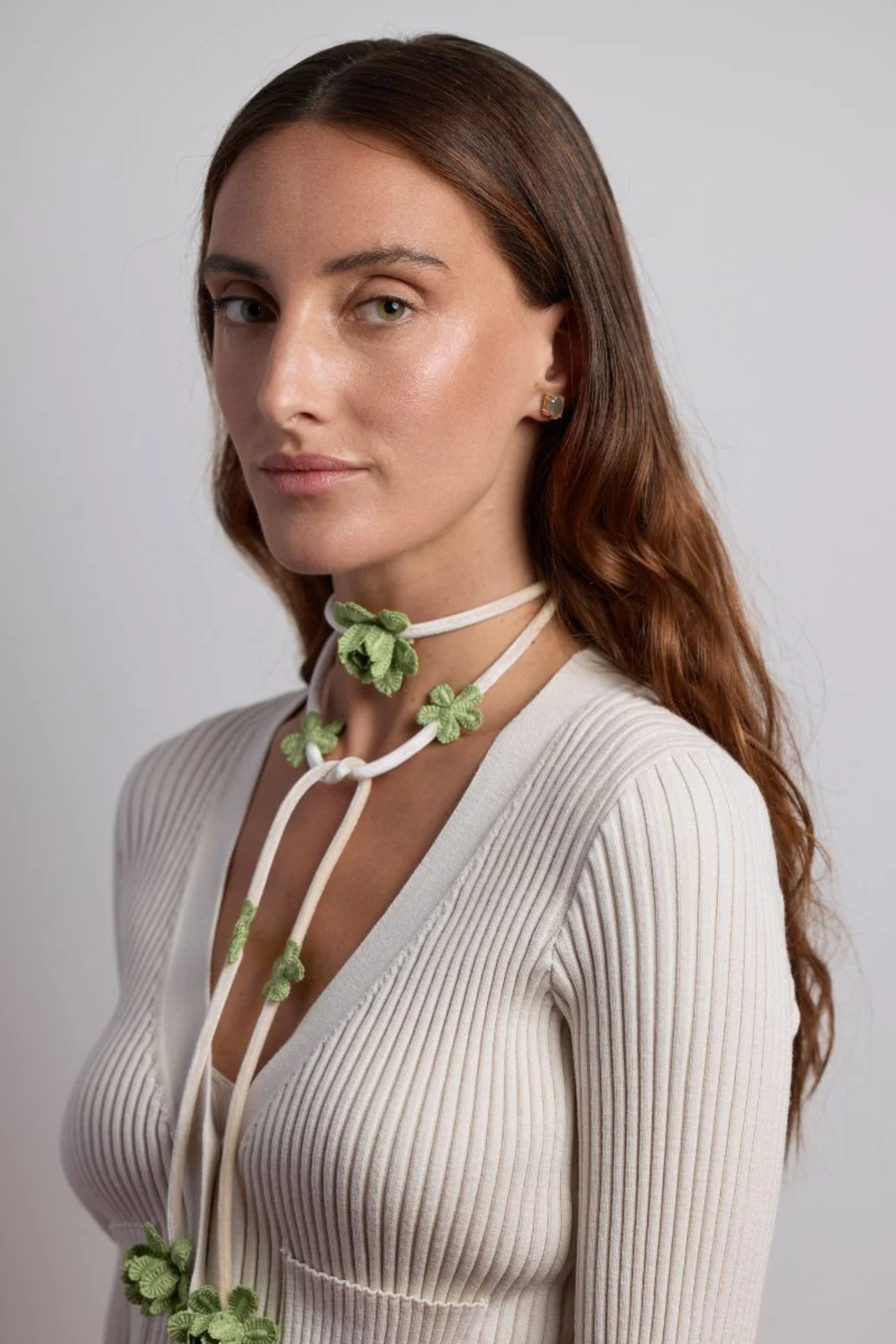 CHOKER TRIZTRIZ BLANCO Y VERDE