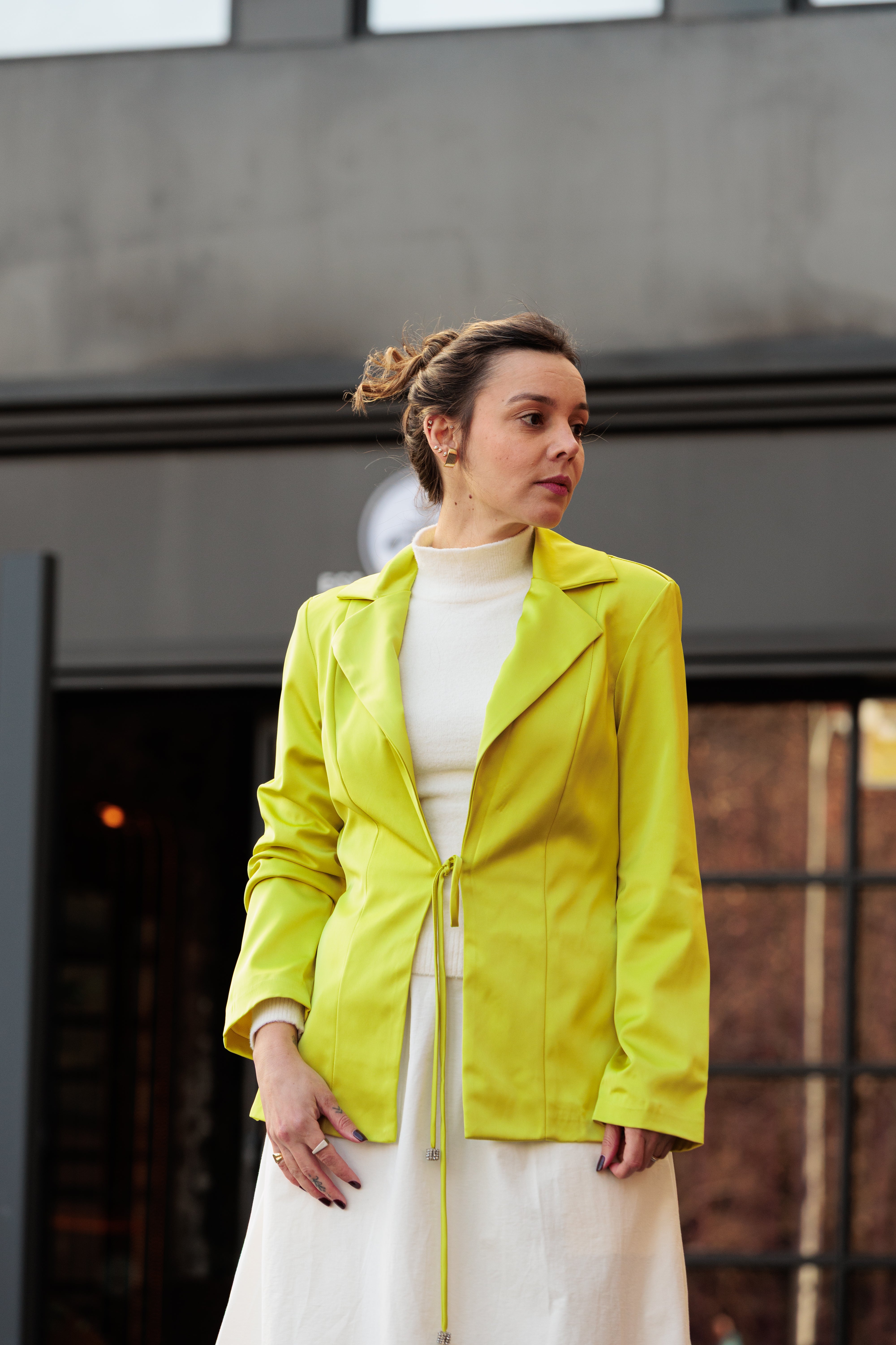 BLAZER AMSTERDAM SATINADO VERDE LIMA