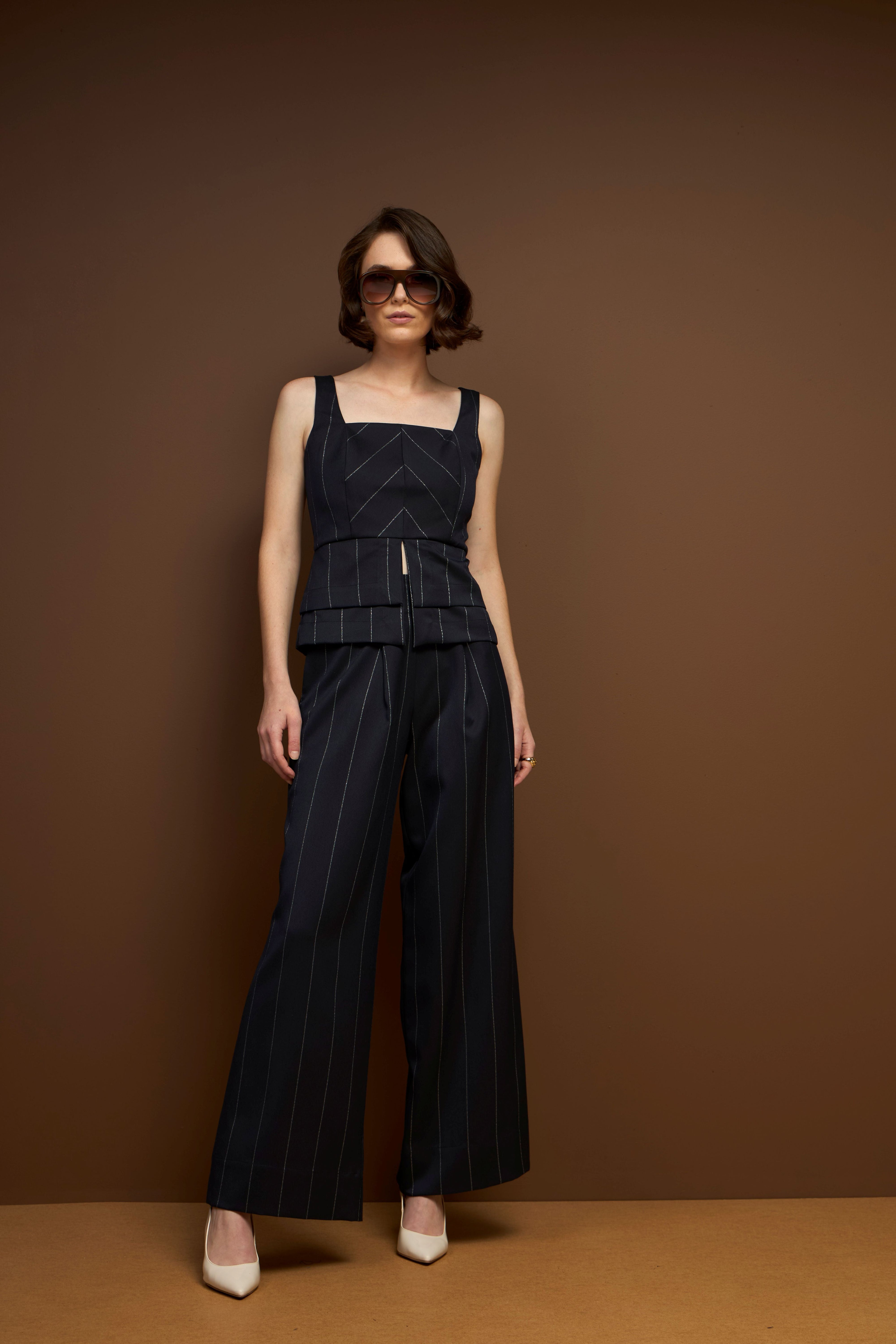 TOP GATSBY AZUL MARINO