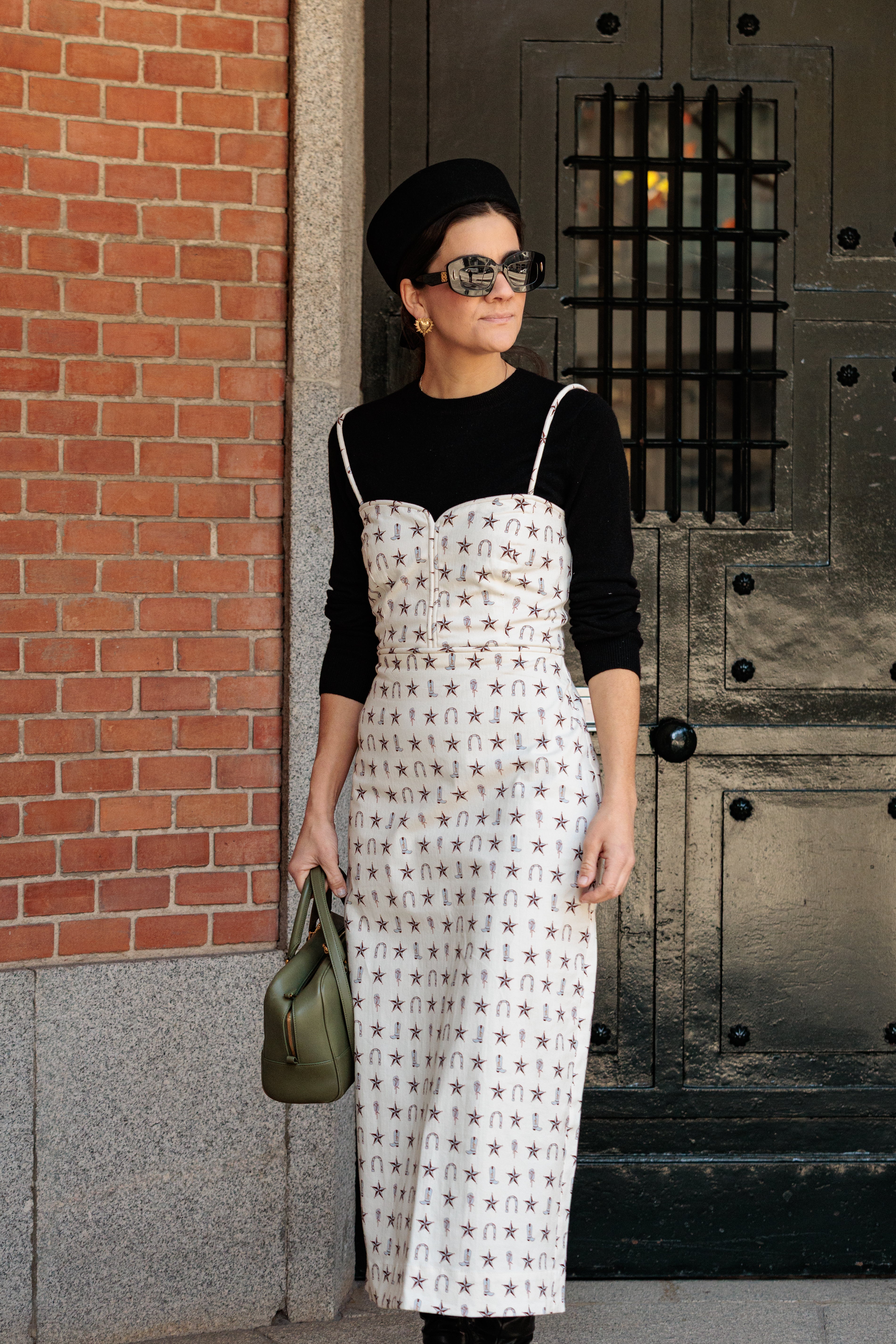 VESTIDO TIRANTES ESTAMPA VINTAGE HORSE BLANCO ROTO