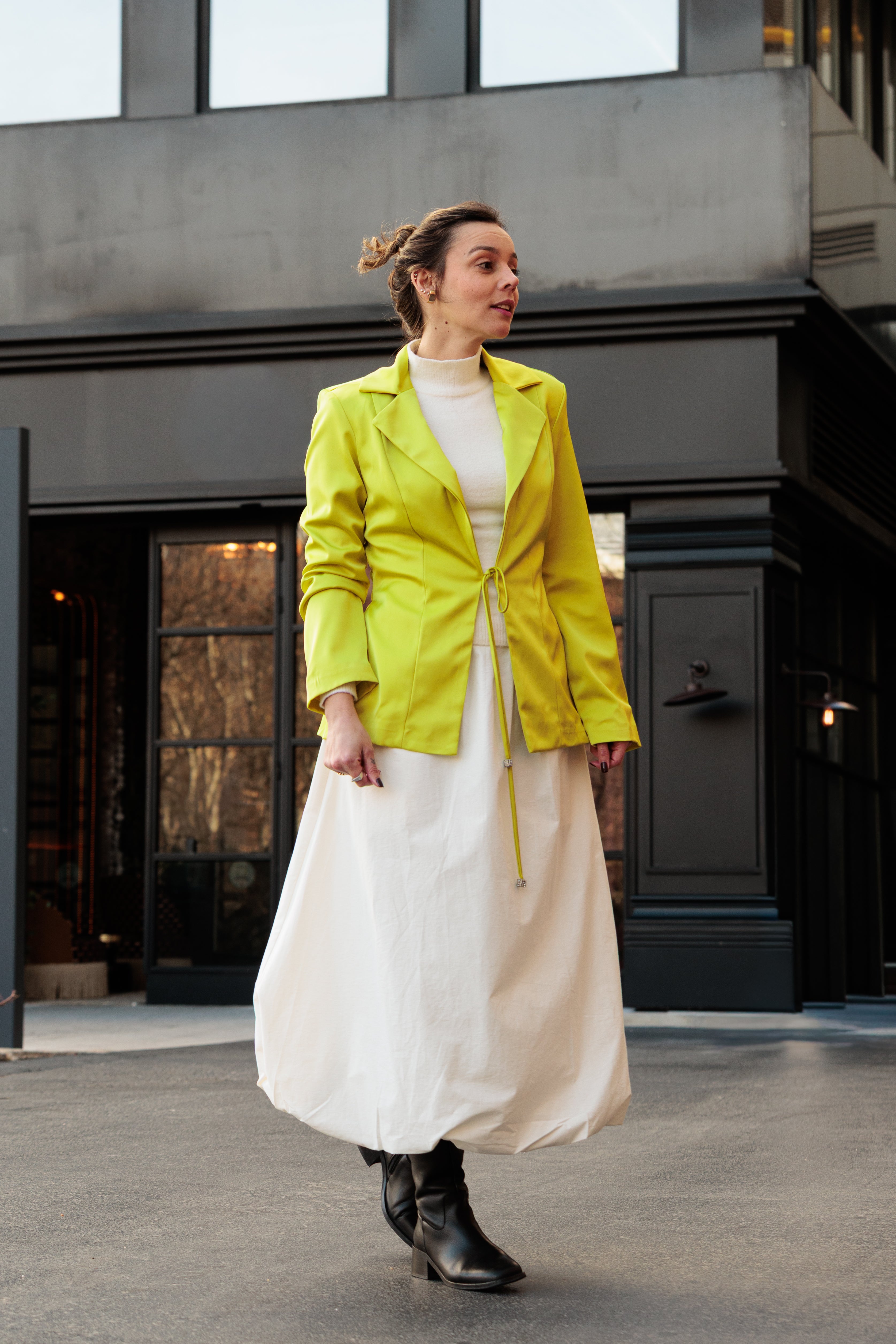 BLAZER AMSTERDAM SATINADO VERDE LIMA