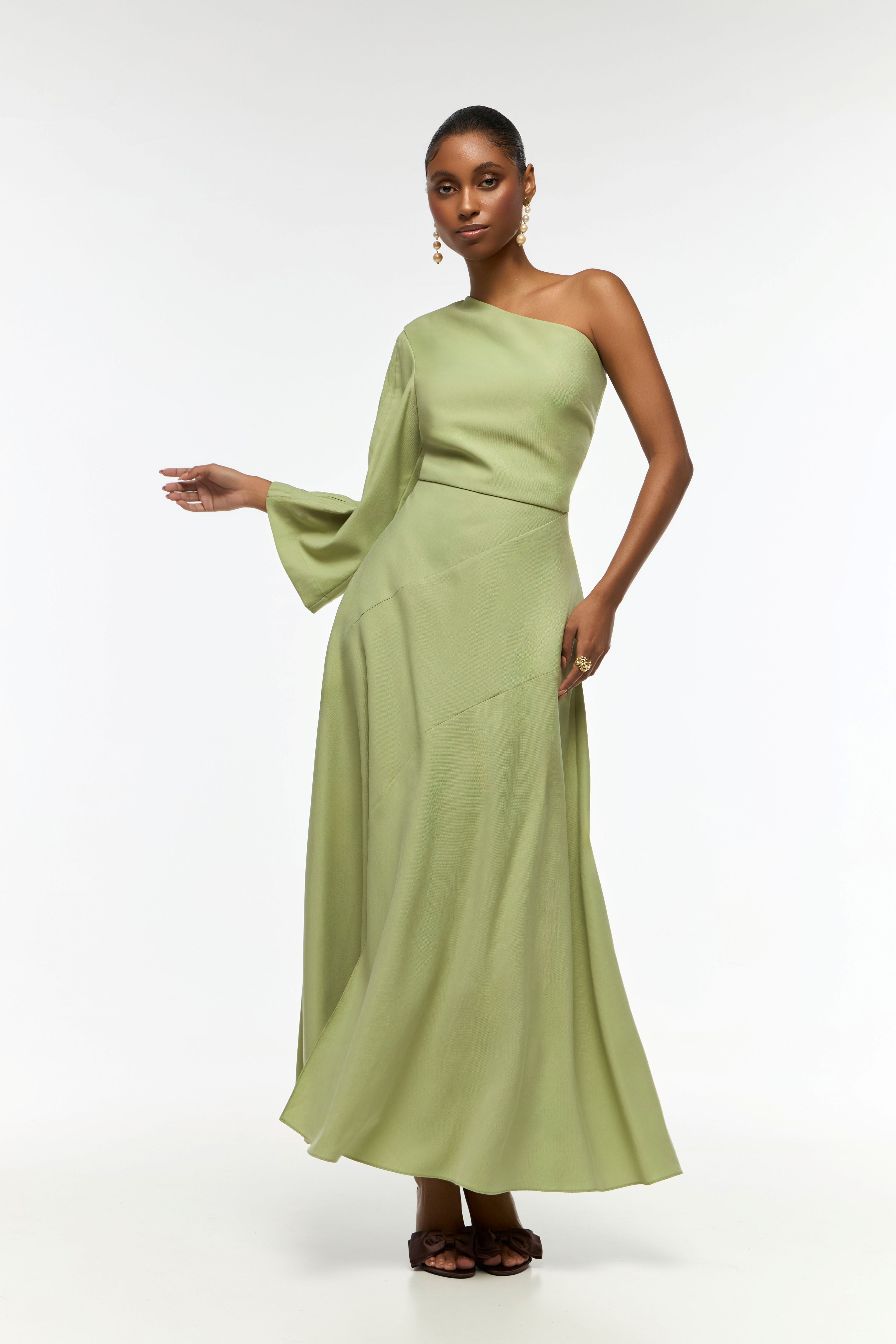 FALDA MIDI VIVIAN VERDE