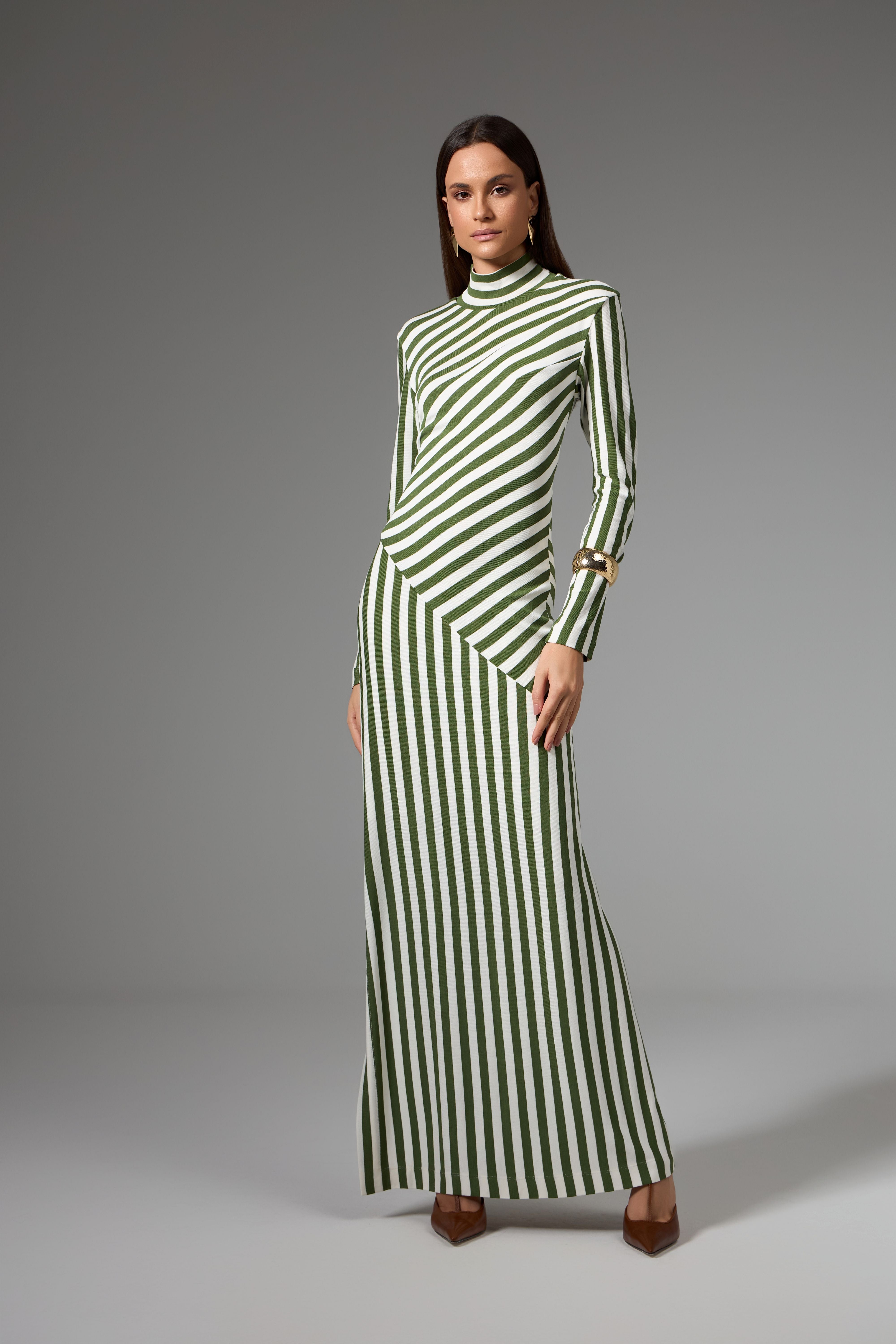 VESTIDO NY BLANCO Y VERDE