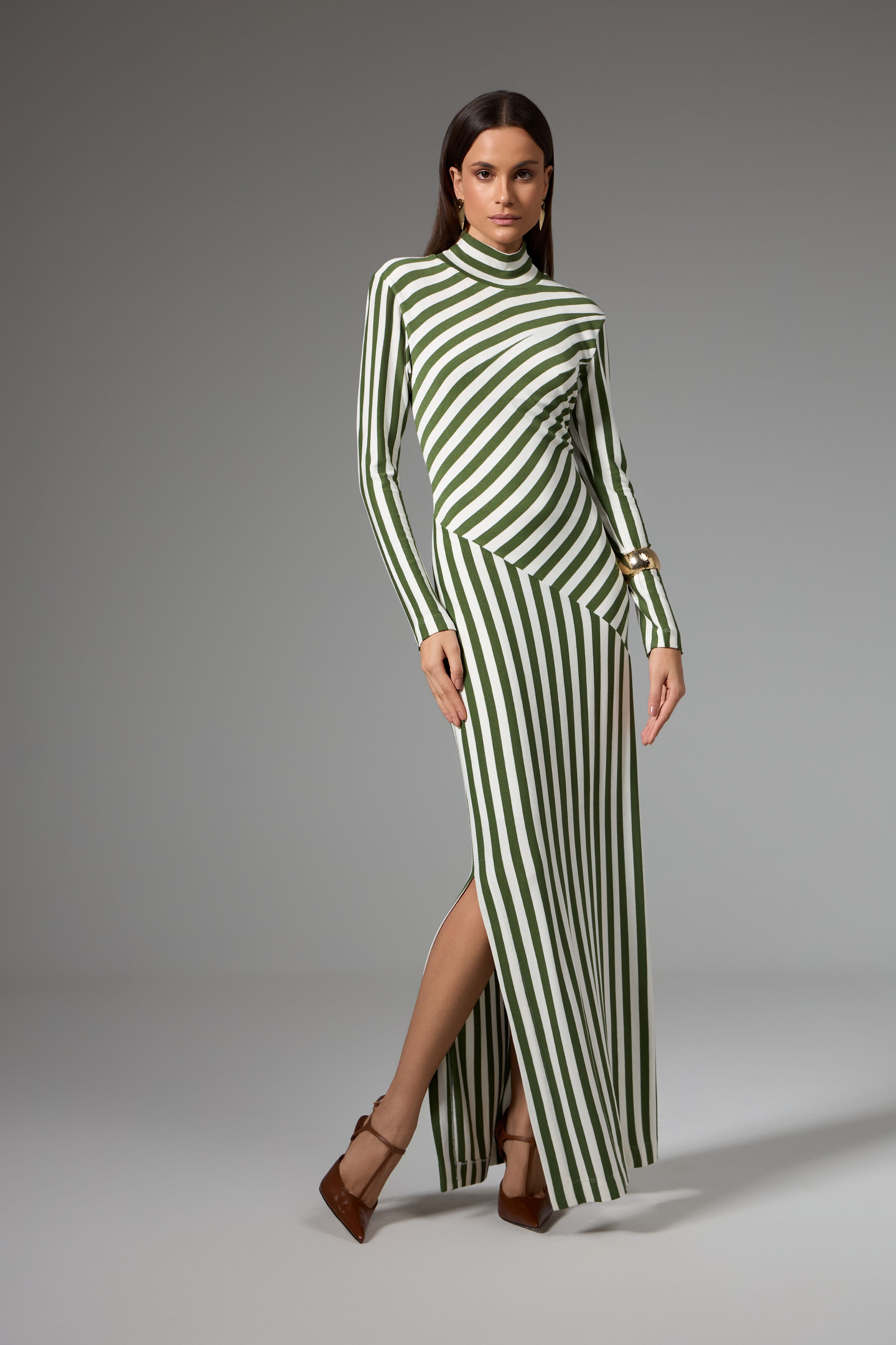 VESTIDO NY BLANCO Y VERDE