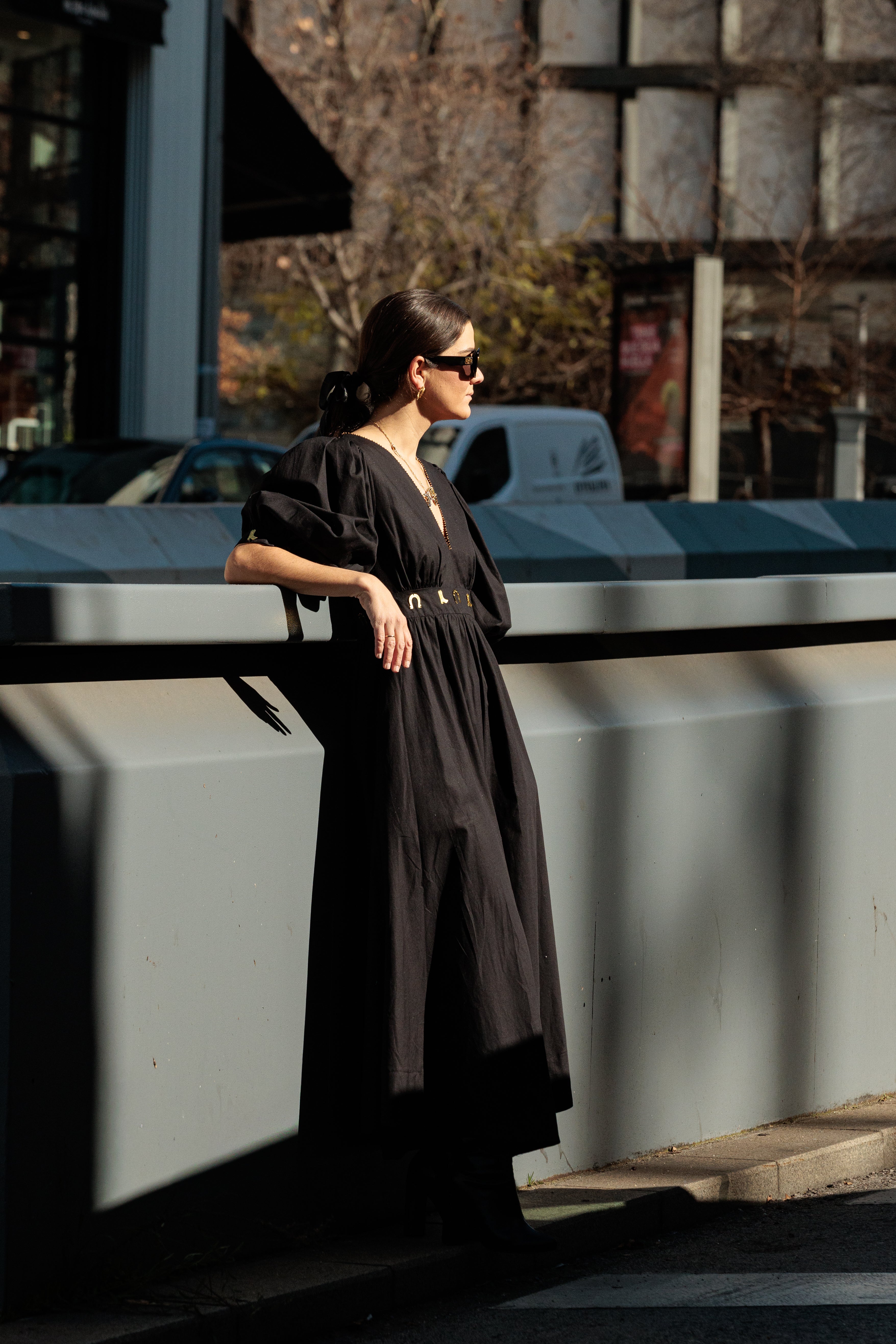 VESTIDO MIDI BORDADO GOLD VINTAGE HORSE